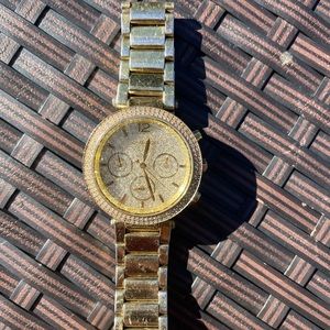 Michael Kors gold and diamond watch